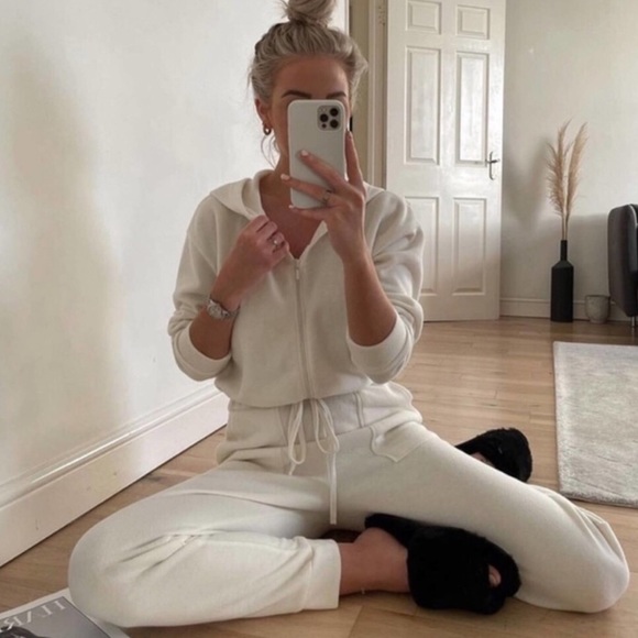 Zara Ecru Cream Zipped and Drawstring Waist Soft Touch Jumpsuit BNWT Large - Picture 5 of 15